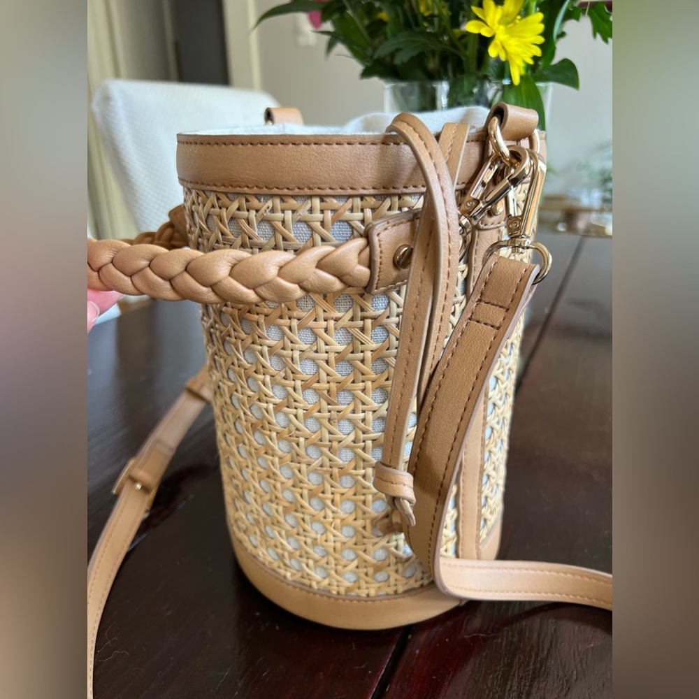 Tommy Bahama Rattan Cane Basket Bag